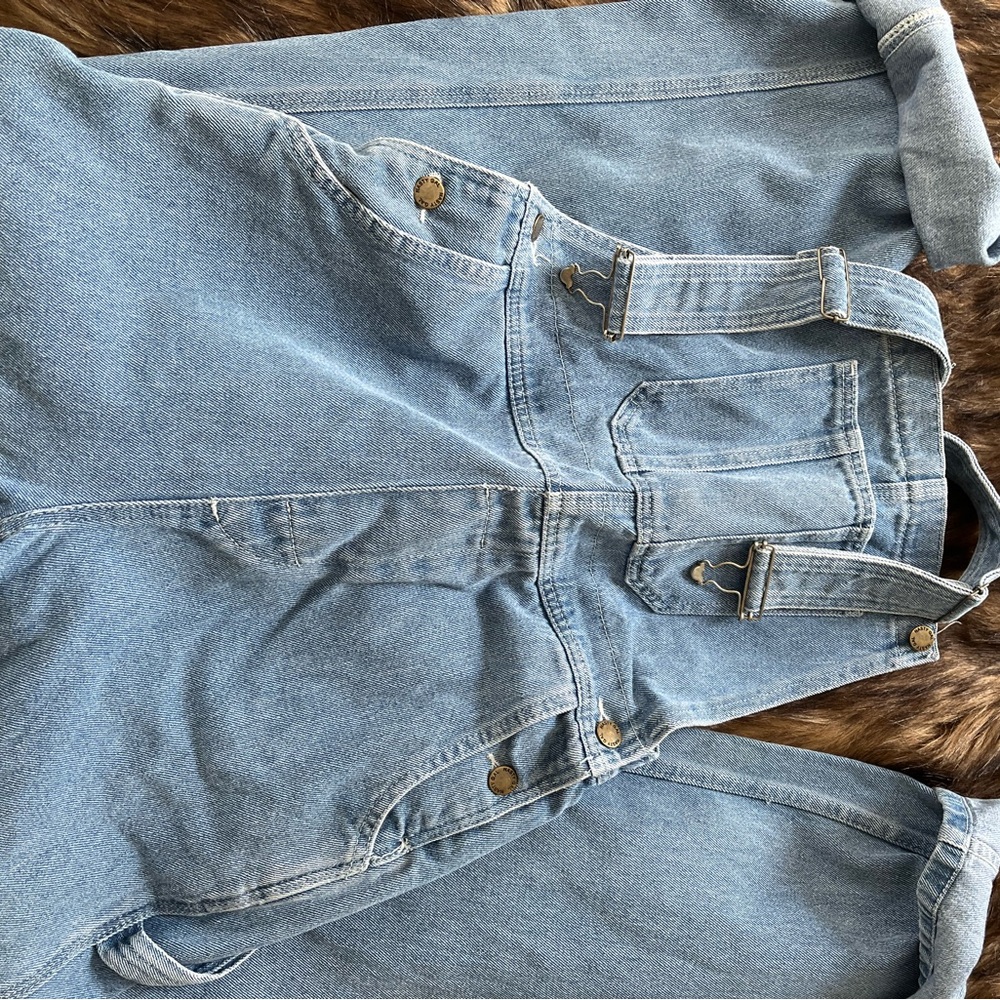 Denim overalls, never worn, classic cut